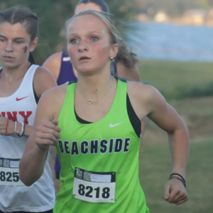Student athlete Hanna competing in cross country